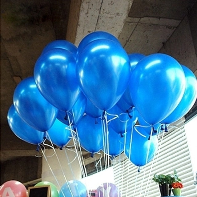 10pcs Glossy Metal Pearl Latex Balloons Thick Chrome Metallic Inflatable Air Balloons Globos Metalicos Birthday Party Decoration