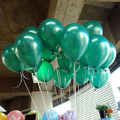 10pcs Glossy Metal Pearl Latex Balloons Thick Chrome Metallic Inflatable Air Balloons Globos Metalicos Birthday Party Decoration