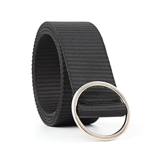 Fashion Black Canvas Belt for Women Casual Female Waist Belts with Plastic Buckle Harajuku Solid Color Long Belts ceinture femme