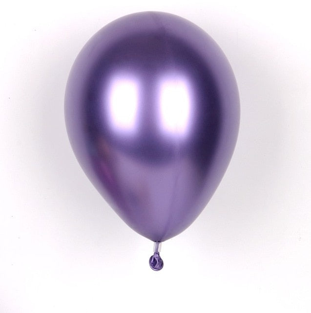 10pcs Glossy Metal Pearl Latex Balloons Thick Chrome Metallic Inflatable Air Balloons Globos Metalicos Birthday Party Decoration