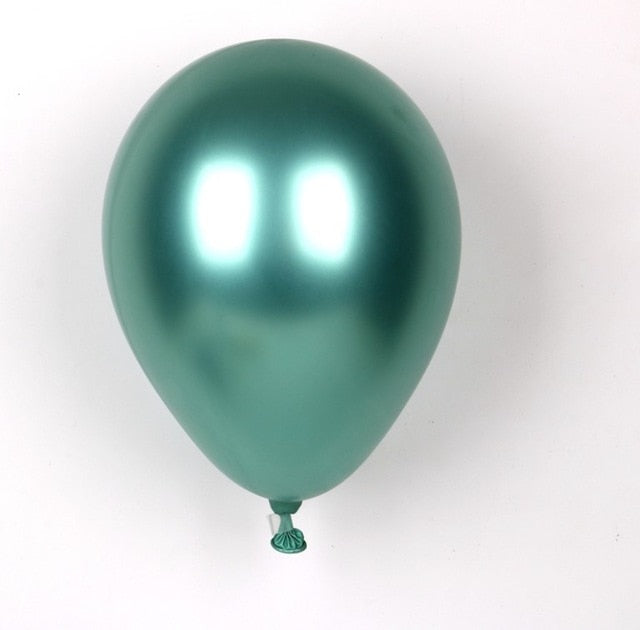 10pcs Glossy Metal Pearl Latex Balloons Thick Chrome Metallic Inflatable Air Balloons Globos Metalicos Birthday Party Decoration