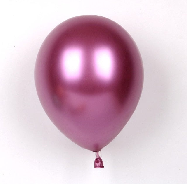 10pcs Glossy Metal Pearl Latex Balloons Thick Chrome Metallic Inflatable Air Balloons Globos Metalicos Birthday Party Decoration