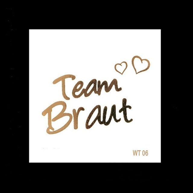 10pc Bride Bridesmaid Bachelorette Party Hen Night Team Bride Tattoo Golden Sticker Bride To Be Wedding Decoration Supplies Cup