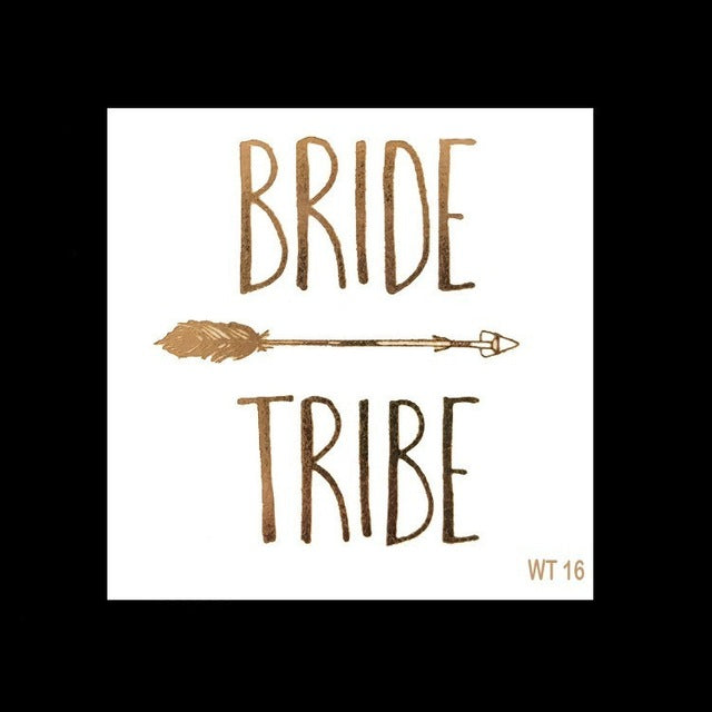10pc Bride Bridesmaid Bachelorette Party Hen Night Team Bride Tattoo Golden Sticker Bride To Be Wedding Decoration Supplies Cup