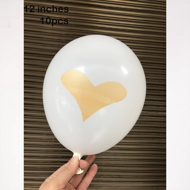 36Inch12inch White Latex Balloon MR MRS Married Love Heart Letter Printed Wedding Balloons Party Decoration Supplies Bride Groom