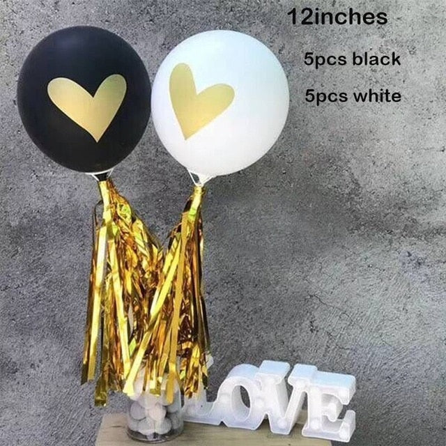 36Inch12inch White Latex Balloon MR MRS Married Love Heart Letter Printed Wedding Balloons Party Decoration Supplies Bride Groom